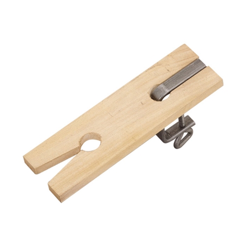 This Bench Pin is made of quality hardwood and comes with a clamp, which easily grabs onto any bench edge up to 1 3/4 inches thick. This is for anyone who uses a workbench for sawing and working on jewelry or various other craft materials